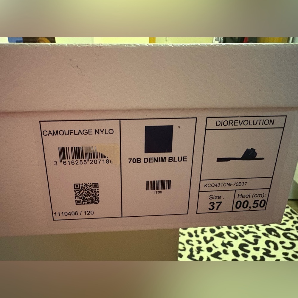 Blue Jean Dior Slides (Worn twice) size:37